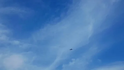 Airplane in the sky Video stock 80527801