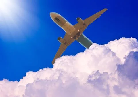 Airplane in the sky Illustrazione stock