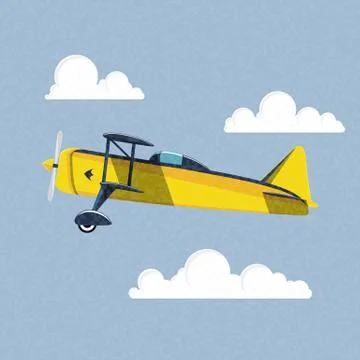 Airplane in the sky Stock Illustration