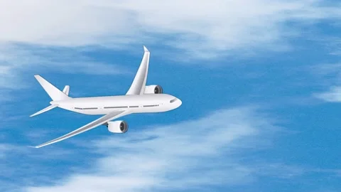 Airplane in the sky. Passenger Plane. Stock Footage