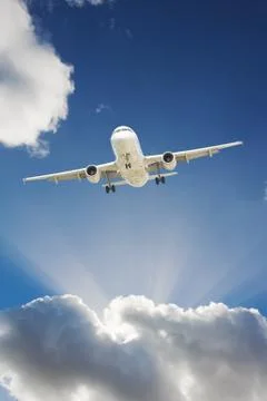 Airplane in the sky Stock Photos