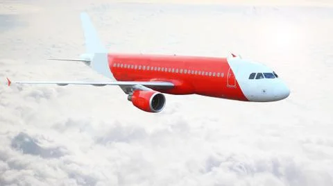 Airplane in the sky 스톡 사진