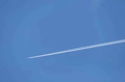 Airplane in the sky Stockfoto's