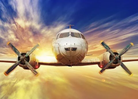 Airplane in the sky Stock-Fotos