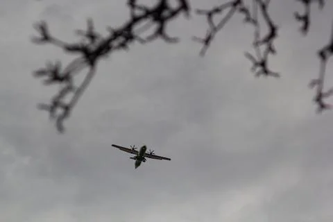 Airplane in sky Stock Photos