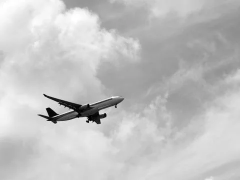 Airplane in the sky Stock Photos