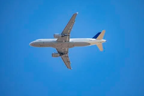 Airplane in The Sky Stock Photos