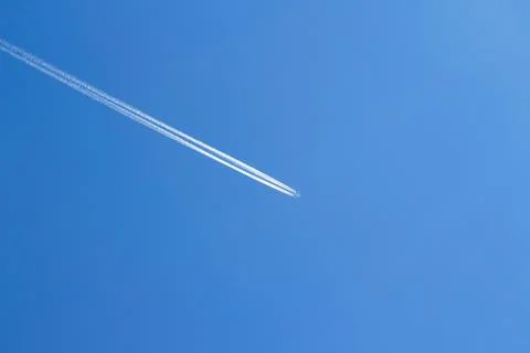 Airplane in sky Stock Photos