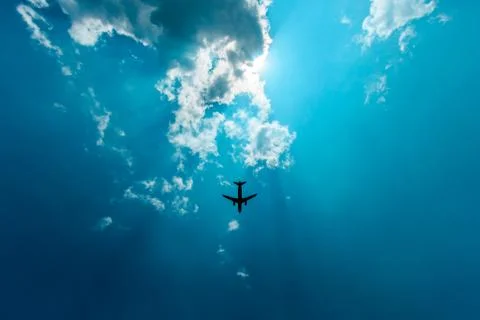Airplane in the sky Stock Photos