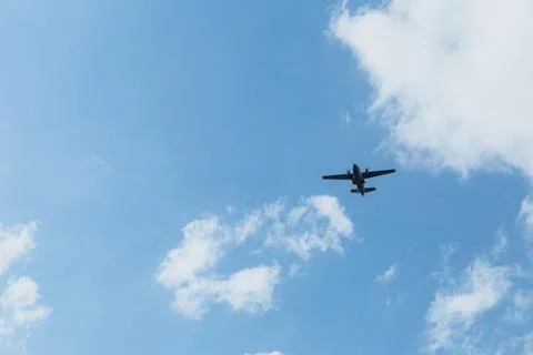Airplane in the sky. Stock-Fotos
