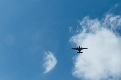 Airplane in the sky. Stock Photos