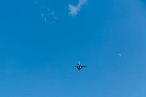 Airplane in the sky. Foto stock