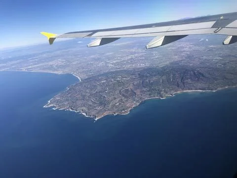 Airplane Sky View 库存照片