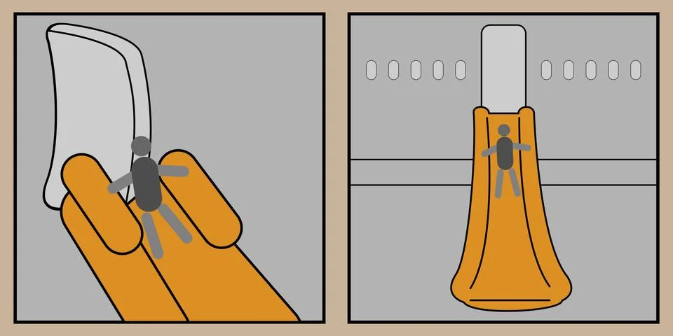 Airplane slide Stock Illustration