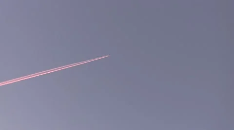 Airplane with smoke trail Stock Footage 46655846