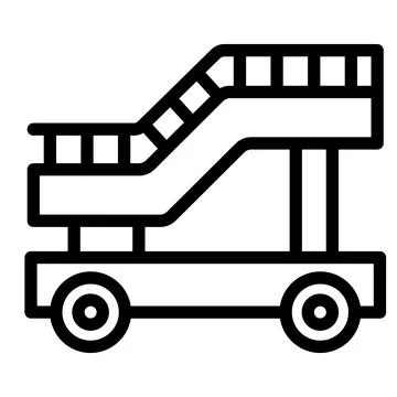 Airplane stairs Vector Icon Design Illustration Stock Illustration