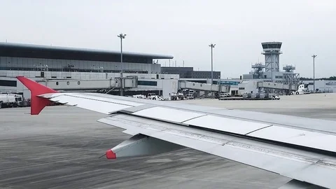 Airplane start take off_A001 Stock Footage 84058752