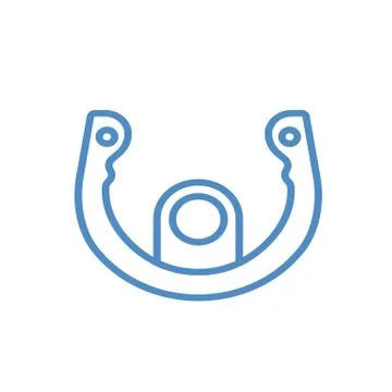 Airplane steering wheel vector icon for web design in a flat style Stock Illustration