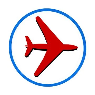 Airplane  sticker Stock Illustration