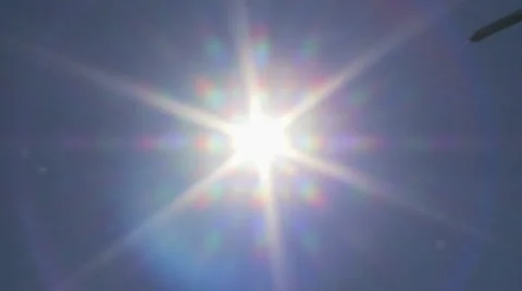 Airplane &amp; sun Stock Footage 1007201