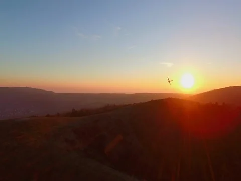 Airplane in the Sun Video stock 78382047