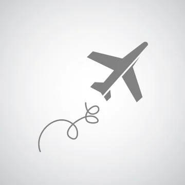 Airplane symbol Illustrazione stock
