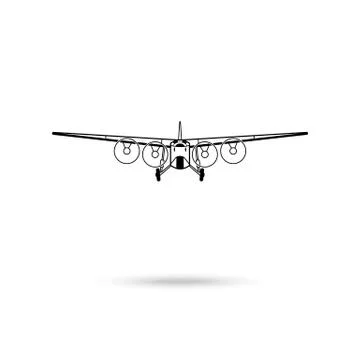 Airplane symbol Illustrazione stock