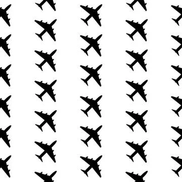 Airplane symbol seamless pattern 스톡 일러스트