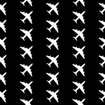 Airplane symbol seamless pattern 스톡 일러스트