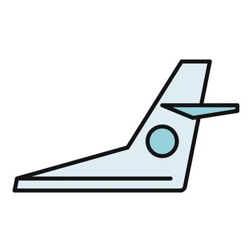 Airplane tail icon representing aviation and travel concept Stock Illustration