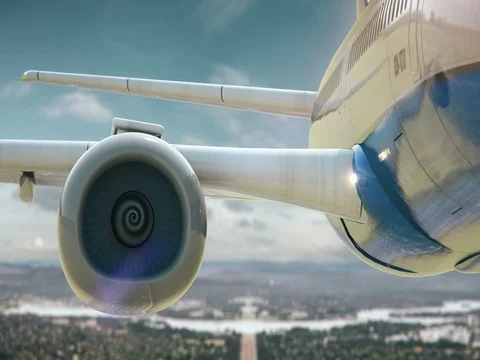Airplane Take Off Canberra Australia Stock Footage
