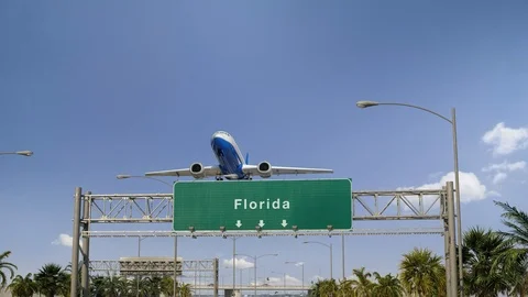 Airplane Take off Florida Stock Footage 102629590