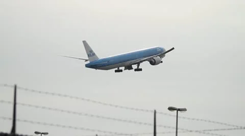 Airplane take off Stock Footage 12255245