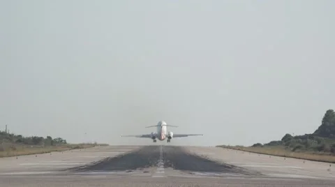 Airplane take-off Stock Footage 64451358