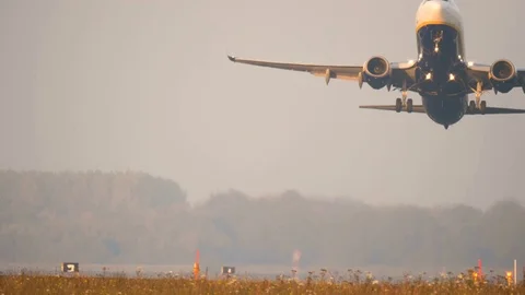 Airplane take off Stock Footage 84416617