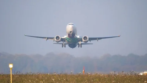 Airplane take off Stock Footage 84417857
