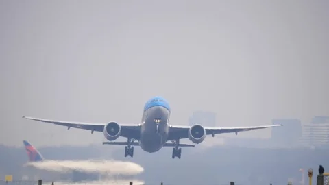 Airplane take off Stock Footage 87097245