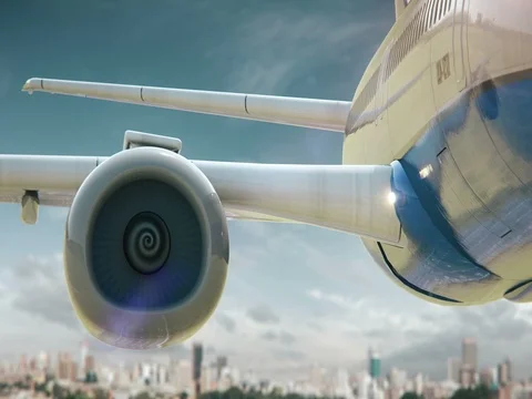 Airplane Take Off Johannesburg South Africa Stock Footage