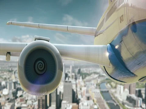 Airplane Take Off Melbourne Australia Stock Footage