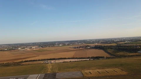 Airplane take off at Paris Stock Footage 118734849