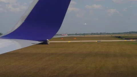 Airplane take-off, POV view Stock Footage 334341936