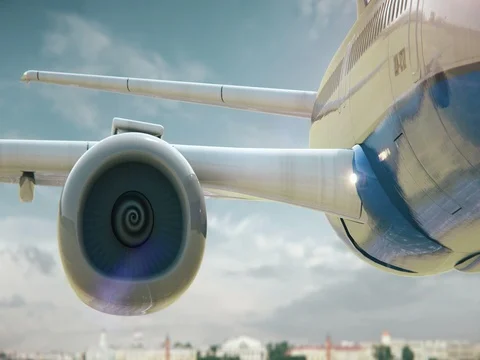 Airplane Take Off Saint Petersburg Russia Stock Footage