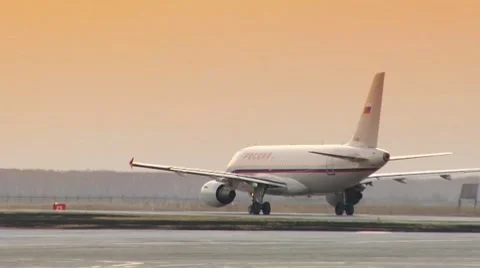 Airplane takeoff 01 Stock Footage 7729120