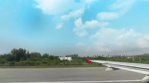 Airplane takeoff Stock Footage 23055549