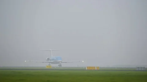 Airplane takeoff Stock Footage 84790087