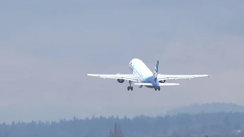 Airplane Takeoff Stock Footage 127869583