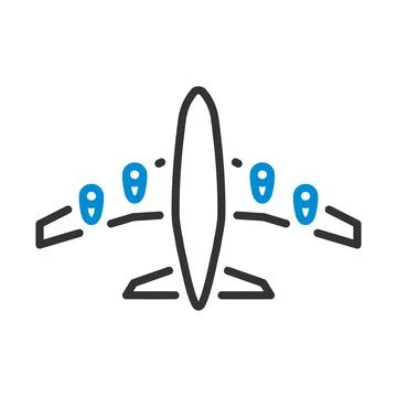 Airplane Takeoff Icon Stock Illustration