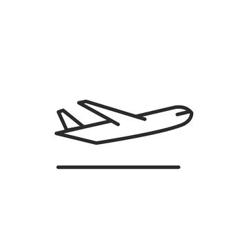 Airplane takeoff Illustrazione stock