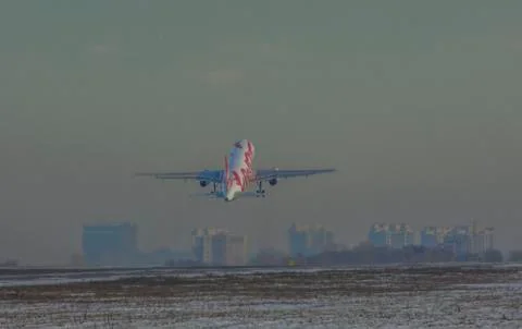 Airplane takeoff Stock Photos