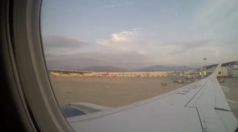 Airplane takeoff time lapse Stock Footage 49319671